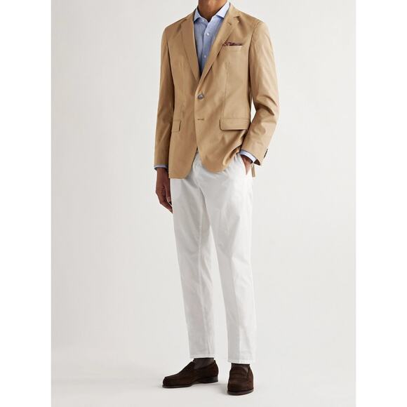 NWOT Hugo Boss Tan Hartlay‎ 2 Stretch Slim Fit Cotton Jacket Brown Tan $645 - Picture 1 of 16